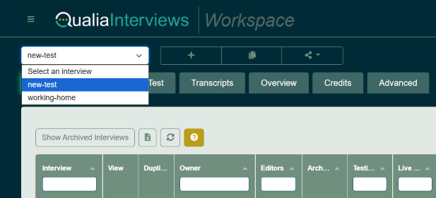 Qualia Interface Qualia Help